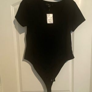 Forever 21 black bodysuit - scoop-neck - size 0X